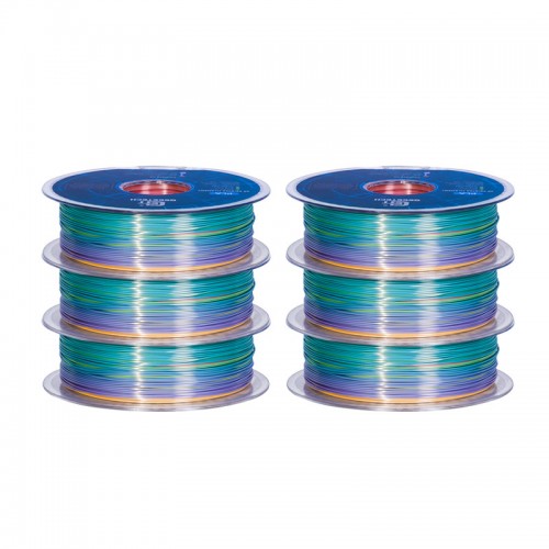 GEEETECH Silk PLA 3D Printe Filament 1.75mm, 1kg Spool, 6 Rolls Bundle