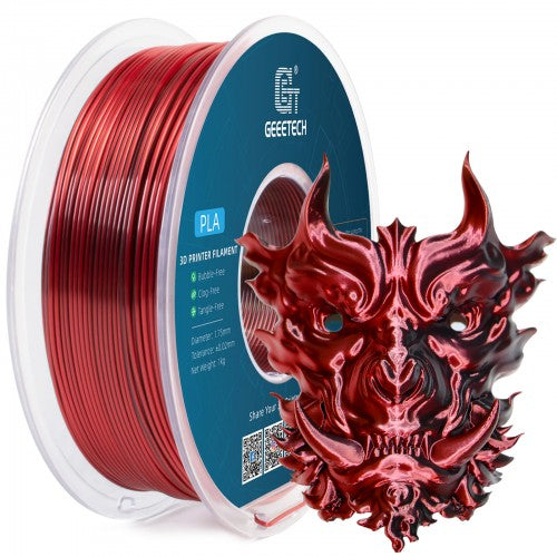 GEEETECH PLA Silk Dual Color 3D Printer Filament 1.75mm, 1kg Spool