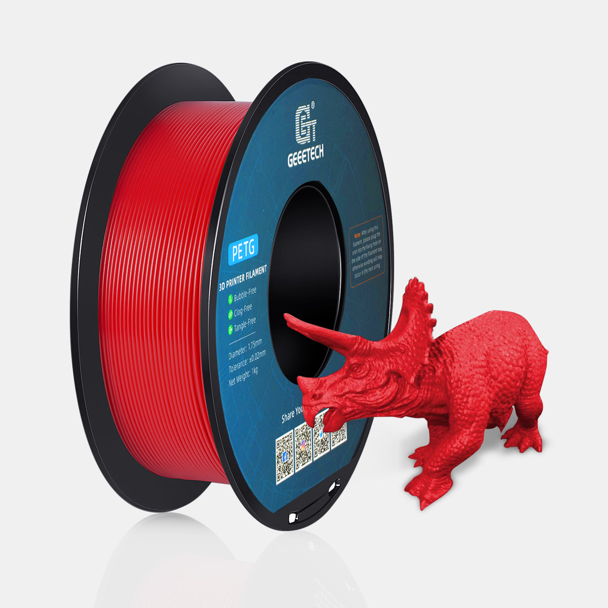 GEEETECH PETG 3D Printer Filament 1.75mm, 1kg Spool