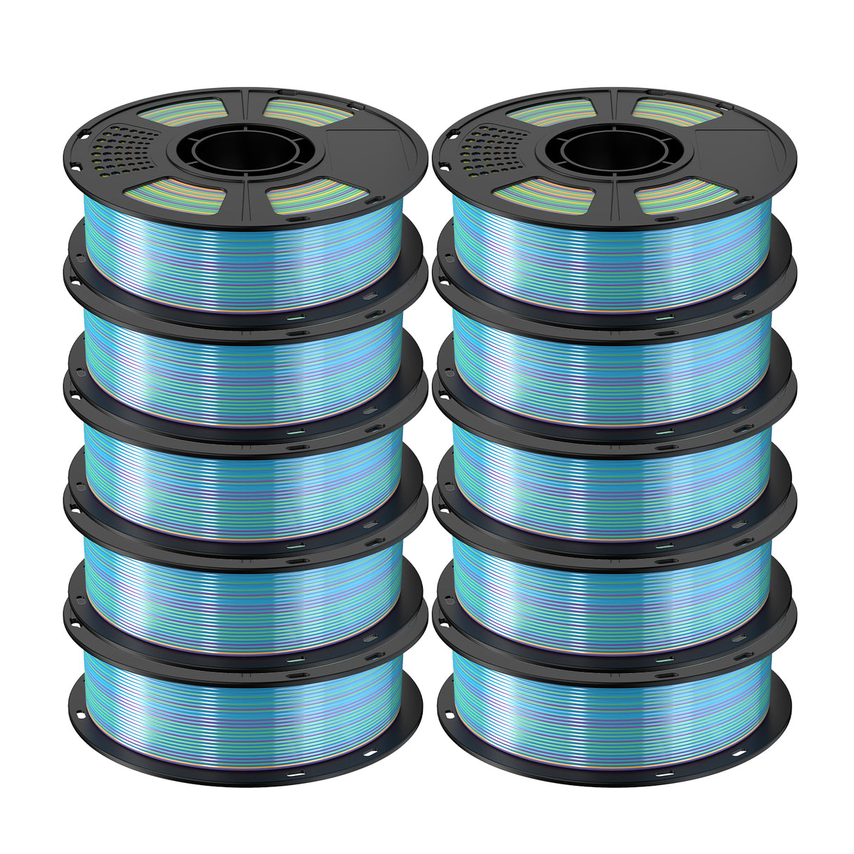 Geeetech Rainbow silk PLA filament bundle 10 rolls