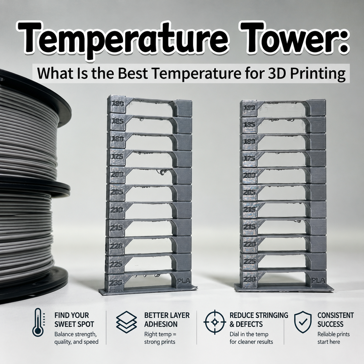 Temperature Tower: What Is the Best Temperature for 3D Printing