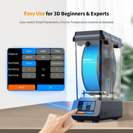 GEEETECH Filament DryerD1 3D Printer Filament Dryer Box, 30C-90C High-Temp Heated Dehydrator