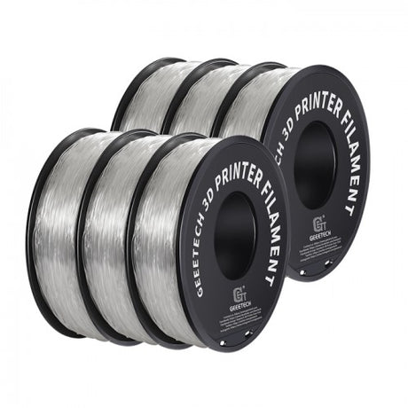 GEEETECH TPU 3D Printe Filament 1.75mm, 1kg Spool, 6 Rolls Bundle