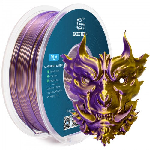 GEEETECH PLA Silk Dual Color 3D Printer Filament 1.75mm, 1kg Spool