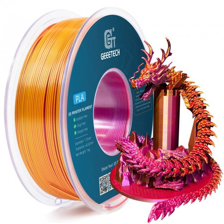 GEEETECH PLA Silk Tri-Color 3D Printer Filament 1.75mm, 1kg Spool