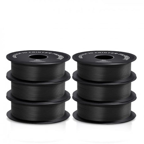 GEEETECH Matte PLA 3D Printe Filament 1.75mm, 1kg Spool, 6 Rolls Bundle