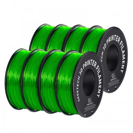 GEEETECH TPU 3D Printe Filament 1.75mm, 1kg Spool, 8 Rolls Bundle