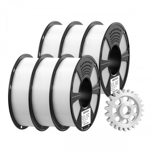 GEEETECH ASA 3D Printe Filament 1.75mm, 1kg Spool, 6 Rolls Bundle