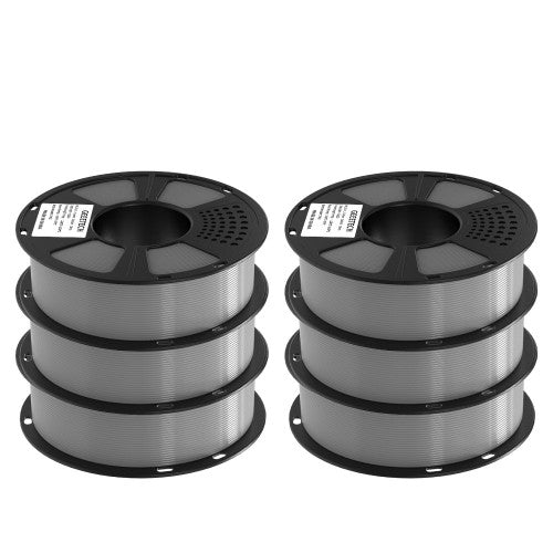 GEEETECH PETG 3D Printe Filament 1.75mm, 1kg Spool,6 Rolls Bundle