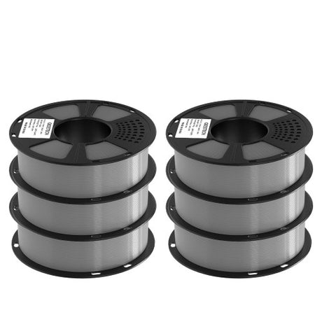 GEEETECH PETG 3D Printe Filament 1.75mm, 1kg Spool,6 Rolls Bundle