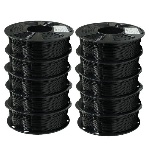 GEEETECH PETG 3D Printe Filament 1.75mm, 1kg Spool, 10 Rolls Bundle