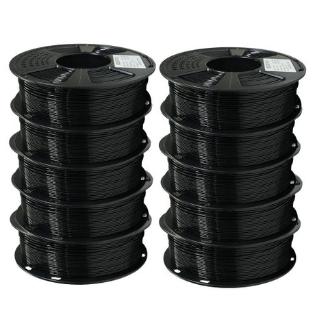 GEEETECH PETG 3D Printe Filament 1.75mm, 1kg Spool, 10 Rolls Bundle