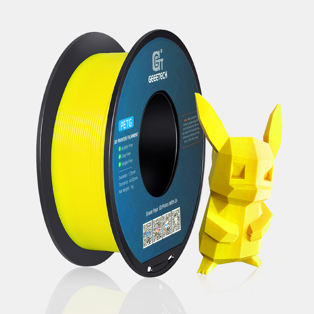 GEEETECH PETG 3D Printer Filament 1.75mm, 1kg Spool