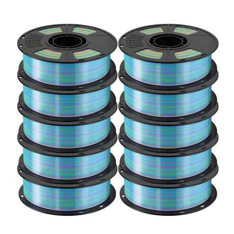 Geeetech Rainbow silk PLA filament bundle 10 rolls