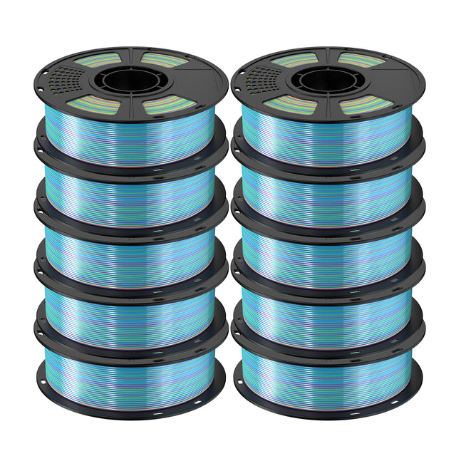 Geeetech Rainbow silk PLA filament bundle 10 rolls